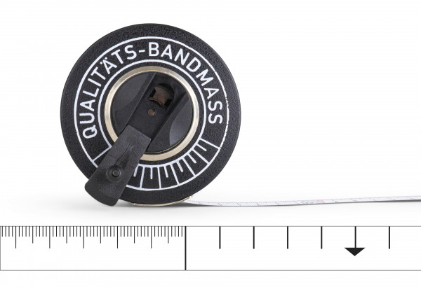 Weiss Kapselmessband aus Stahl - Weiß lackiert - 10 mm